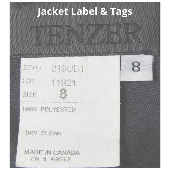 Tenzer Navy Blue Pinstriped Skirt Suit in Size 8/10 - Picture 6 of 9